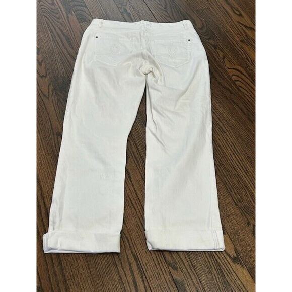 Lilly Pulitzer Main Line Straight Leg Jeans Mid Rise Pockets Denim White Size 4 - Picture 15 of 15